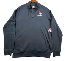 BSN Sports Illinois State Redbirds 1/4 Zip Pullover Mens Large Black Long Sleeve picture