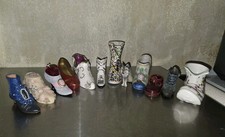 Lot Of 12 Beautiful Miniature Decorative Shoes • Various Styles & Colors picture