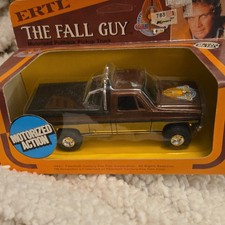 RARE ERTL The Fall Guy 1:64 1982 GMC Pickup Truck Diecast Brown Pullback picture