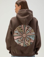 MALIBU SKYYE Around The Sun Womens Hoodie, Color: BROWN picture