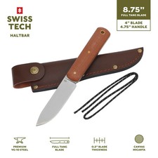 Swiss Tech Haltbar Knife VG-10 Full Tang Steel Blade + Canvas Micarta Handle NEW picture