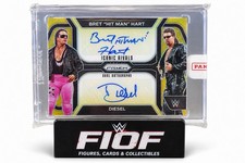 2024 Panini Prizm WWE Bret Hart Diesel Dual Auto Iconic Rivals 02/10 Sealed picture