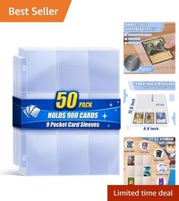 Acid-Free 900-Pocket Card Binder Sleeves - Side-Loading Design for Easy Access picture
