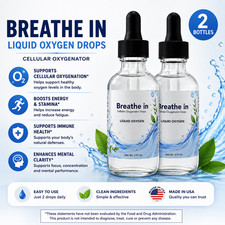 2 Oxygen Liquid Drops Cellular Oxygenation Dropper Cell Stabilized Energy Health picture
