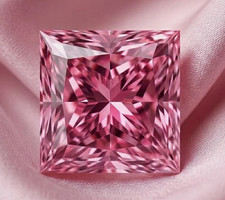 10 CT Natural Princess Cut Pink D Grade VVS1 Loose Diamond Stone For Jewelry picture