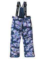 Kamik Girls Size 10 Floral Ski Snow Bib Pants Overalls picture