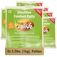 Bee Food Fondant Winter Spring Fall Feeding 2.2 lbs 6 Pack HIVE ALIVE picture