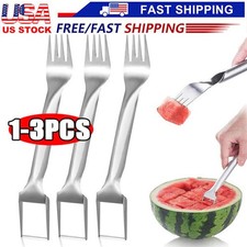 1-3 Watermelon Slicer Cutter 2-in-1 Fork Stainless Steel Fruit Cutting Artifact picture
