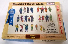 Vintage Plasticville USA Citizens 2809 Unassembled 48 Figure Set See Description picture