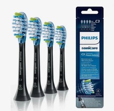4x C3 Premium Plaque Control Toothbrush Brush Heads Philips Sonicare Black picture