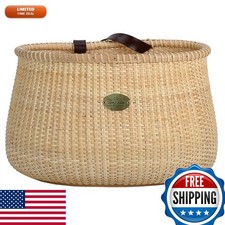 Teng Tian Nantucket Style Bike Basket Cane-on-Cane Weave Front for Beach picture