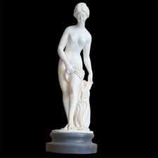 Vintage Italian alabaster powder resin sculpture of ‘The Bather’ By Santini 14” picture