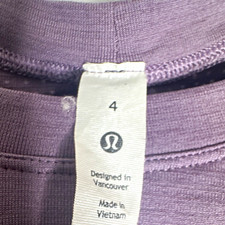 Lululemon Womens Purple Long Sleeve Crew Neck Stretch Athletic Tee Size 4 picture