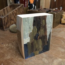 Rob Vetter Original Oil Painting on Scrap Lumber 2x4 Landscape No. VI NW Art picture