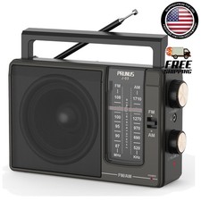 AM FM Radio Portable Plug in Wall or AA Battery Operated for Home/Outdoor & Emer picture