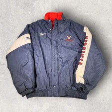 Vintage Reebok UVA Virginia Cavaliers  Jacket Mens XL Blue White Puffer Jacket picture