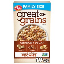 Post Great Grains Crunchy Pecan Cereal Whole Grain Low Fat 19oz picture
