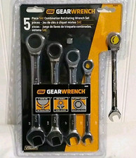 Gearwrench 5 pc SAE Combination Ratcheting Wrench Set 93005 picture