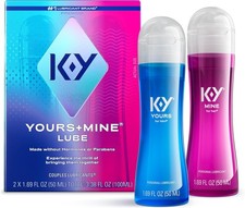K-Y Yours & Mine Personal Lubricant for Couples, Sensorial Couples Lube, 2 x 1.6 picture