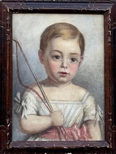 19th Century English School Portrait of a Lady White Headdress Oil Painting picture