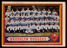1957 Topps Baseball Brooklyn Dodgers Team Card #324 - Low Grade - 4th Series picture