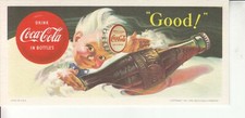 1953  COCA-COLA  BLOTTER  SPRITE  BOY & BOTTLE   NOS picture