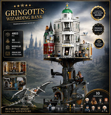 NEW Harry Potter Gringotts Wizarding Bank Building Block Set 4803PCS w/ FIGS picture