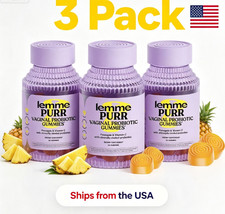 3pc Lemme Purr Vaginal Probiotic Chewables Pineapple Vitamin C 60ct picture