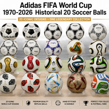 Adidas FIFA World Cup 1970-2026 Historical 20 Soccer Balls Collectors Size 5 picture