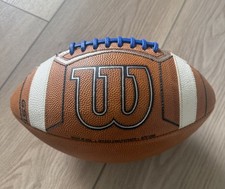 NEW Wilson GST Prime Official Size NCAA / NFHS Leather  Football Blue Laces   picture
