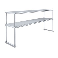 18 in. x 72 in. AmGood Stainless Steel Double Deck Over Shelf 18x72 Shelving picture