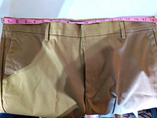 Dockers Men’s Beige Straight Fit Chino Pants 36W Stretch Twill Flat Front picture
