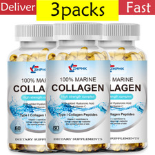 3Packs Marine Collagen Capsules Hyaluronic Acid,Vitamin C,Skin Health Supplement picture