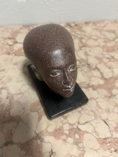 Vintage Egyptian Amarna Style Sculptured Stone Of A Egyptian Princess. picture