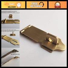 Heavy Duty Solid Brass Padlock Hasp - Secure Door Clasp for Antique & Modern Cab picture