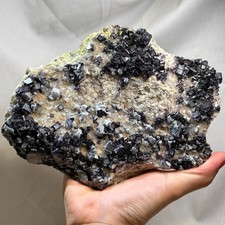 2.6Lb Large RQ-CODE Phantom Fluorite Cluster Natural Crystal Rare Statement Pc picture