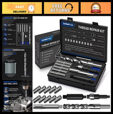 M11x1.25 Metric Thread Repair Kit - HSS Drill, Tap, Counterbore & 10 Inserts picture