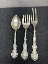 Lot of 3 Gorham Strasbourg Sterling Silver Place Fork, Salad Fork, Teaspoon 4oz picture