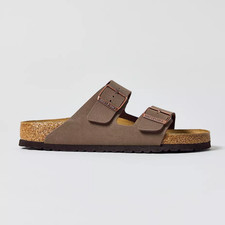Birkenstock Arizona Birkibuc Two-Strap Men's Regular Sandals Mocha/Stone picture