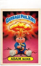 Vintage 1986 Topps Garbage Pail Kid ADAM BOMB Sticker Collector Card #8 picture
