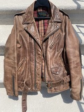 Schott Barney’s New York One Star 2009 Brown Leather Perfecto Jacket PER1 Large picture