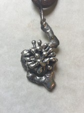 Beautiful Vintage Artisan Studio Modernist Brutalist sterling Silver 925 Pendant picture