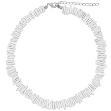 White Puka Shell Neckace - Hawaiian Style Clam Chip Surfer Necklace picture