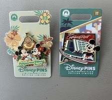 Disney’s Contemporary  Polynesian 55th Anniversary Limited Edition 2 Pin Set WDW picture