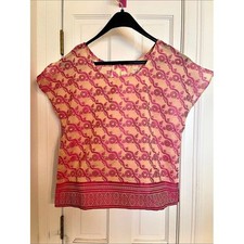 Vintage Boutique Custom Tailored Pink Embroidered Blouse Lined Made in Singapore picture