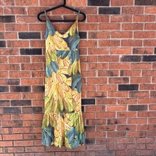 Farm Rio Tropicana Banana Print Maxi Dress Sleeveless  Dress Petite picture