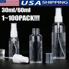 1~100PC 30ml/60ml Travel Spray Bottle Plastic Transparent Perfume Empty Atomizer picture