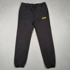 Drew House Pants Mens Medium Black Sweatpants Heavyweight Elastic Waist Logo picture