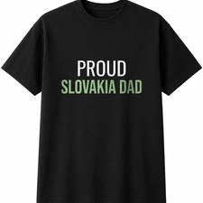 Proud Slovakia Dad Mens Womens T-Shirt Funny Novelty Gift Tee Top picture