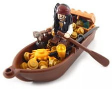 NEW LEGO CAPTAIN JACK SPARROW with Boat & Treasure minifig potc pirate lot set picture